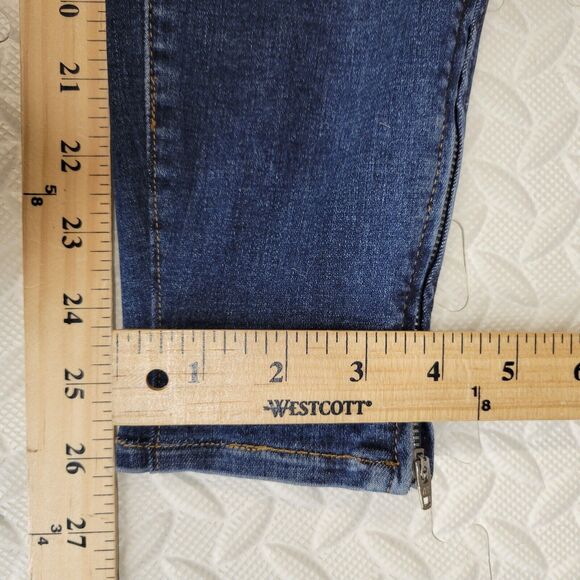 L'Agence Jeans Womens 24 Skinny Mid Rise Zip Hem Designer Sexy USA Medium Wash - Picture 9 of 9